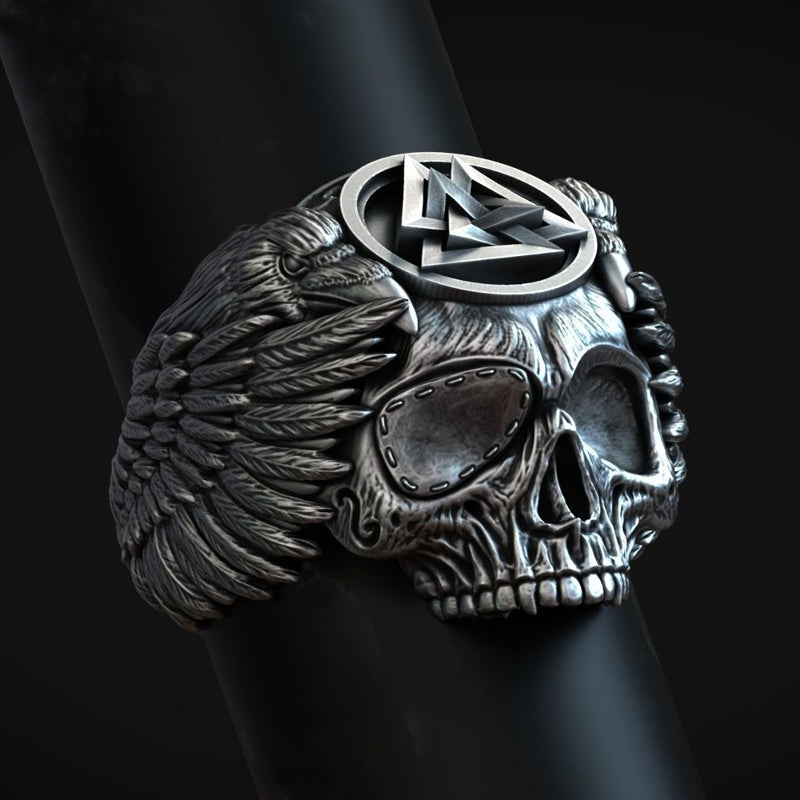 Raven Skull Ring