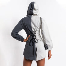 Load image into Gallery viewer, 21 DNH Lace Up Hooded Corset Dress
