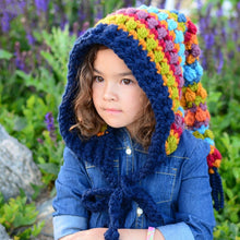 Load image into Gallery viewer, Oversized Rainbow Crochet Hat
