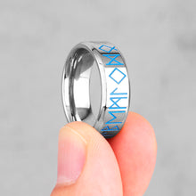 Load image into Gallery viewer, Luminous Viking Rune Spin Ring
