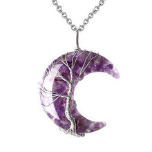 Load image into Gallery viewer, Tree of Life Moon Crystal Necklace
