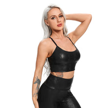 Load image into Gallery viewer, BLACK LEOPARD Two Piece Yoga Suit

