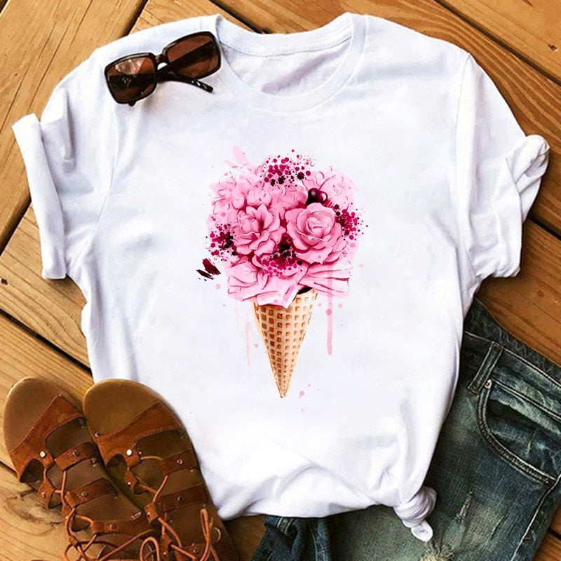 21 Rose Ice Cream T-Shirt