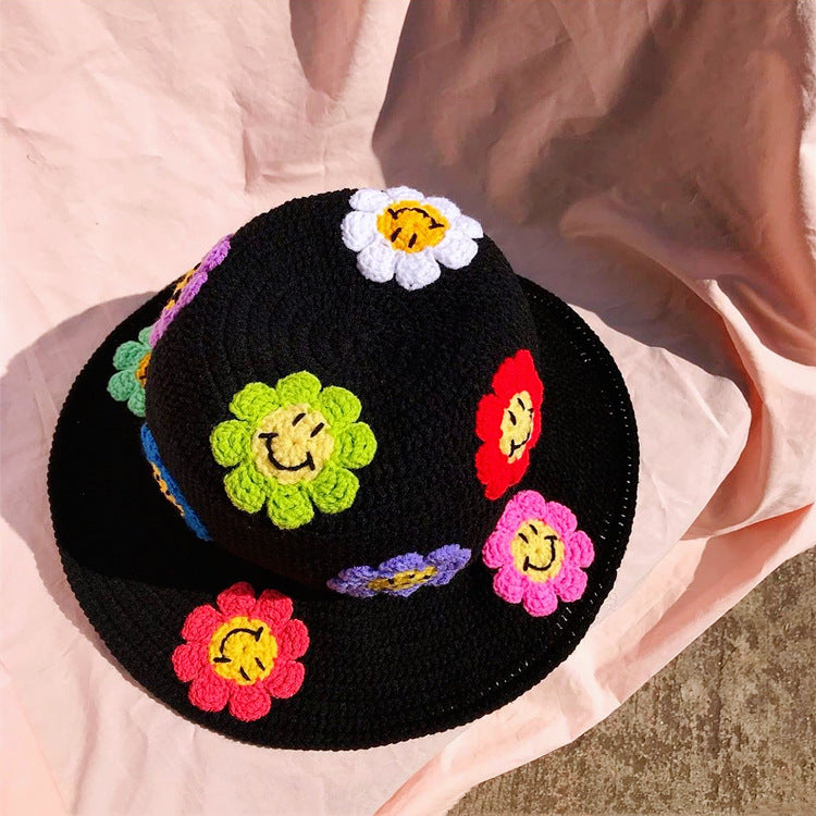 SUMMER FLOWERS Handmade Crochet Bucket Hat