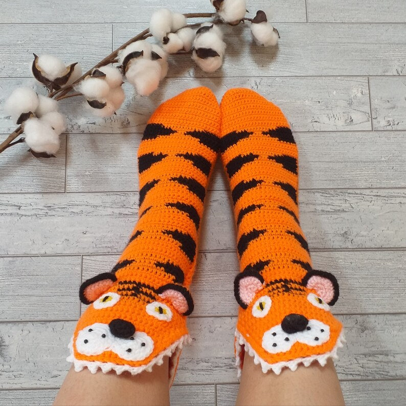 Handmade Tiger Socks